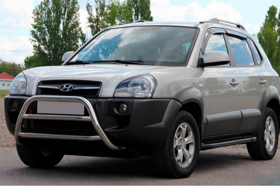 Hyundai Tucson JM 2004– Bullbar WT022 (nerūsējošais tērauds) Image