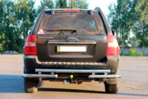 Kia Sportage 2004–2010 Aizmugurējais aizsargloks AK007 (nerūsējošais tērauds) foto 2