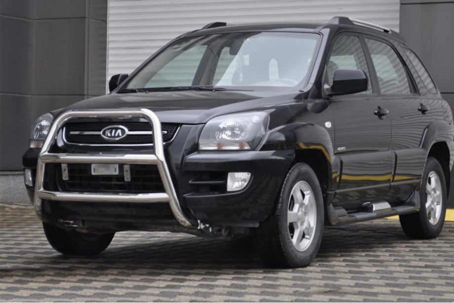 Kia Sportage 2004–2010 Bullbārs WT018 (nerūsējošais tērauds) Foto 1