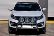 Kia Sportage 2010–2015 Bullbārs WT018 (nerūsējošais tērauds) foto 2
