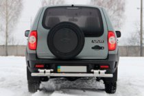 Chevrolet Niva 1998–2020 Aizmugures aizsargloks AK015 (nerūsējošais tērauds) foto 2