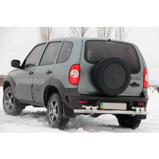 Aizmugures aizsargloks AK015 (nerūsējošais tērauds) Chevrolet Niva 1998–2020 foto 3