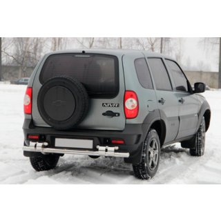 Aizmugures aizsargloks AK015 (nerūsējošais tērauds) Chevrolet Niva 1998–2020 foto 1