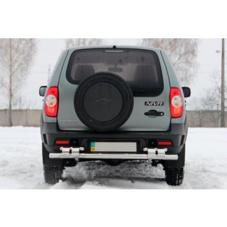 Aizmugures aizsargloks AK015 (nerūsējošais tērauds) Chevrolet Niva 1998–2020 foto 2