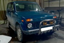 Lada Niva un Urban 1977– Priekšējais aizsargstienis (kengurins) QT006 (nerūsējošais tērauds) foto 4