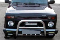 Lada Niva un Urban 1977– Priekšējais aizsargstienis (kengurins) QT006 (nerūsējošais tērauds) foto 1