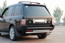 Range Rover III L322 2002–2012 Aizmugurējais aizsargloks AK002-Dubultā (nerūsējošais tērauds) foto 3