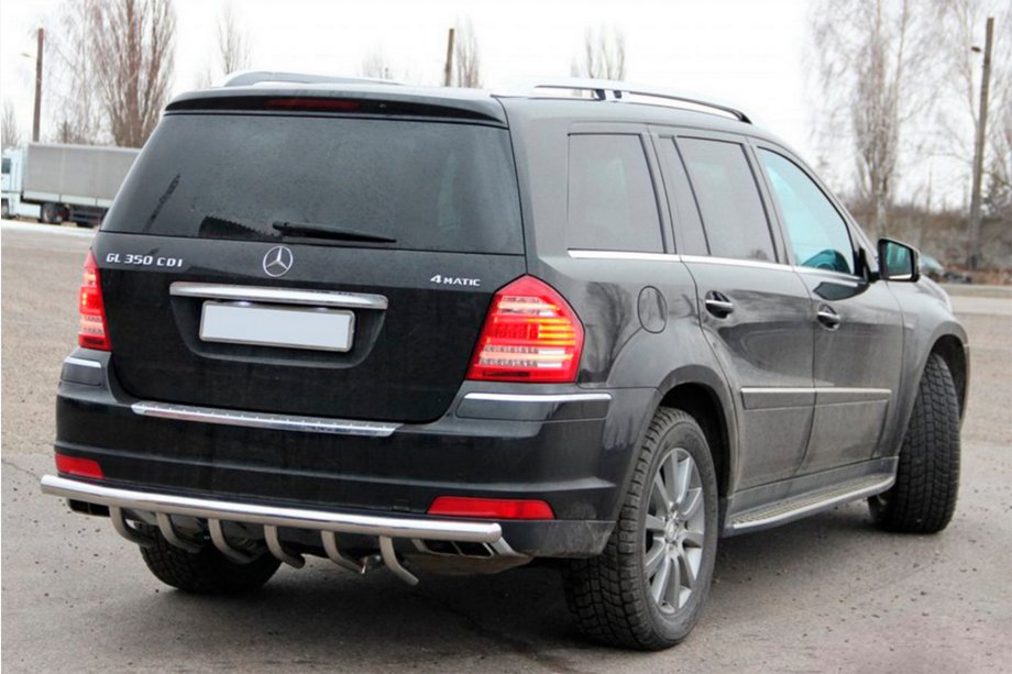 Mercedes GL class X164 2006–2012 Aizmugurējā aizsargstīpa AK-style (nerūsējošais tērauds) Image