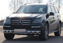 Mercedes GL сlass X164 2006–2012 Priekšējā aizsargstanga ST015 (nerūsējošais tērauds) foto 1