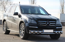 Mercedes GL сlass X164 2006–2012 Priekšējā aizsargstanga ST015 (nerūsējošais tērauds) foto 3