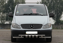Mercedes Vito W639 2004–2014 Priekšējais aizsargstienis Shark ST015 (nerūsējošais tērauds) 2004-2010 foto 1