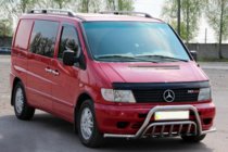 Mercedes Vito W638 1996–2003 Kengurū stienis ar sānu stieņiem WT002 Plus (nerūsējošais tērauds) foto 1