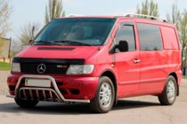 Mercedes Vito W638 1996–2003 Kengurū stienis ar sānu stieņiem WT002 Plus (nerūsējošais tērauds) foto 2