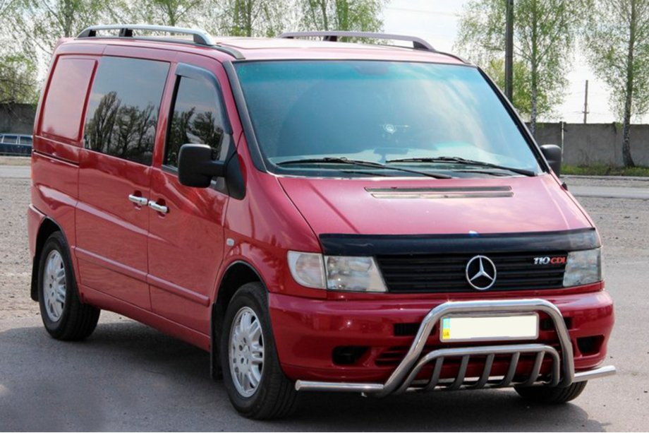 Mercedes Vito W638 1996–2003 Kengurū stienis ar sānu stieņiem WT002 Plus (nerūsējošais tērauds) Image