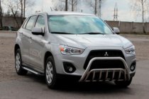 Mitsubishi ASX 2010–2023 Priekšējais bullbar WT002 (nerūsējošais tērauds) foto 1