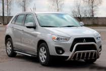 Mitsubishi ASX 2010–2023 Priekšējais bullbar WT002 (nerūsējošais tērauds) foto 3