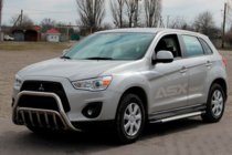 Mitsubishi ASX 2010–2023 Priekšējais bullbar WT002 (nerūsējošais tērauds) foto 2