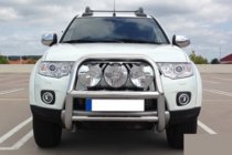 Mitsubishi L200 2006–2015 Bullbārs WT018 (nerūsējošais tērauds) foto 2