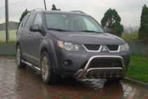 Mitsubishi Outlander 2006–2012 Priekšējais bullbar WT002 (nerūsējošais tērauds) foto 2