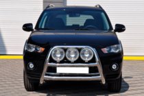 Mitsubishi Outlander 2006–2012 Bullbar WT018 (2010-2012, nerūsējošais tērauds) foto 1