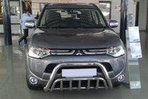 Mitsubishi Outlander 2012–2021 Priekšējais bullbar WT002 (nerūsējošais tērauds) foto 2