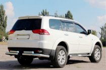 Mitsubishi Pajero Sport 2008–2015 Aizmugures aizsargstienis AK003-Special (2 gab., nerūsējošais tērauds) foto 3