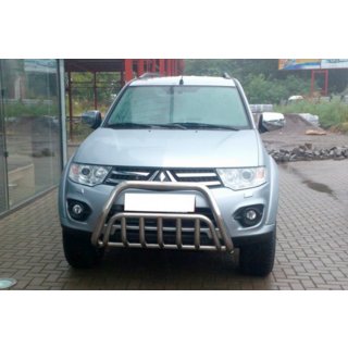 Priekšējais kengurins WT002 (nerūsējošais tērauds) Mitsubishi Pajero Sport 2008–2015 foto 1