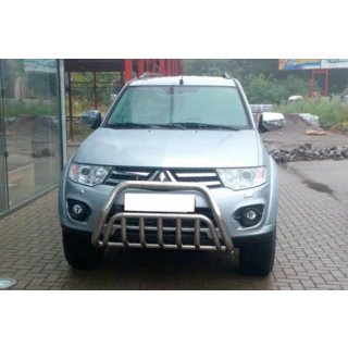Priekšējais kengurins WT002 (nerūsējošais tērauds) Mitsubishi Pajero Sport 2008–2015 foto 1