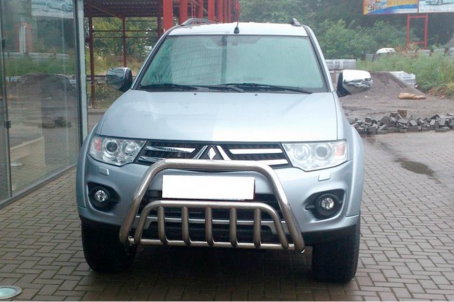 Mitsubishi Pajero Sport 2008–2015 Priekšējais kengurins WT002 (nerūsējošais tērauds) Image