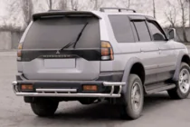 Mitsubishi Pajero Sport 1996–2007 Aizmugures aizsargstienis AK005-2 (nerūsējošais tērauds) foto 1