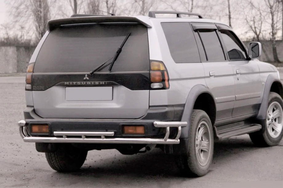Mitsubishi Pajero Sport 1996–2007 Aizmugures aizsargstienis AK005-2 (nerūsējošais tērauds) Image