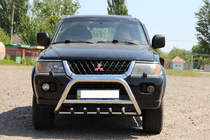 Mitsubishi Pajero Sport 1996–2007 Priekšējais bullbar WT003 (nerūsējošais tērauds) foto 4