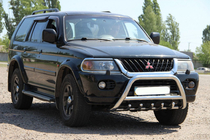 Mitsubishi Pajero Sport 1996–2007 Priekšējais bullbar WT003 (nerūsējošais tērauds) foto 3