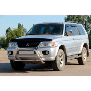 Priekšējais aizsargstienis WT022 (nerūsējošais tērauds) Mitsubishi Pajero Sport 1996–2007 foto 1