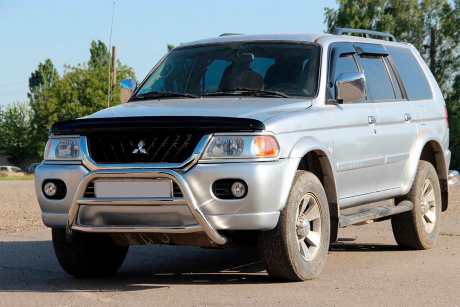 Mitsubishi Pajero Sport 1996–2007 Priekšējais aizsargstienis WT022 (nerūsējošais tērauds) Image