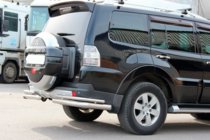 Mitsubishi Pajero Wagon IV 2006–2021 Aizmugurējais aizsargstienis AK003 Dubultais (nerūs. tērauds) foto 3