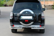 Mitsubishi Pajero Wagon IV 2006–2021 Aizmugurējais aizsargstienis AK003 Dubultais (nerūs. tērauds) foto 2