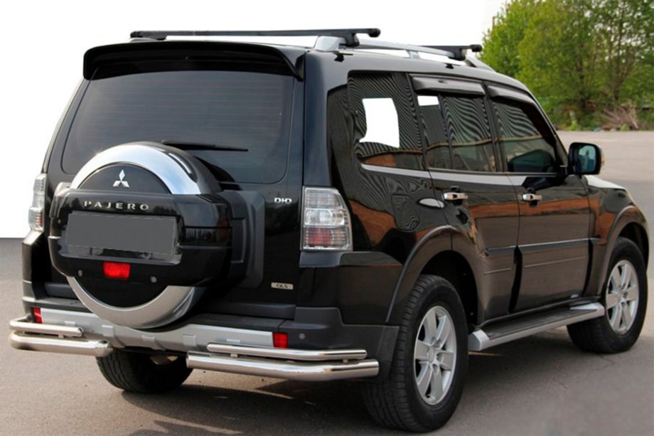 Mitsubishi Pajero Wagon IV 2006–2021 Aizmugurējais aizsargstienis AK003 Dubultais (nerūs. tērauds) Image