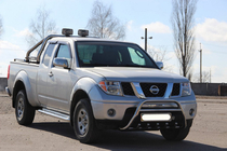 Nissan Navara 2006–2015 Priekšējais bullbar WT003 (nerūsējošais tērauds) foto 5