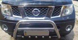 Nissan Navara 2006–2015 Priekšējais bullbar WT003 (nerūsējošais tērauds) foto 4