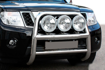 Nissan Navara 2006–2015 Priekšējais bullbārs WT018 (nerūsējošais tērauds) foto 1