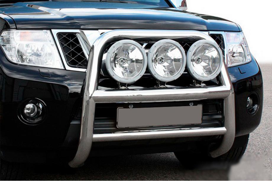 Nissan Navara 2006–2015 Priekšējais bullbārs WT018 (nerūsējošais tērauds) Image