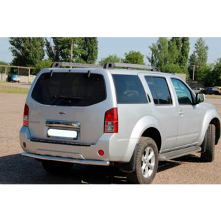 Aizmugurējais aizsargstienis AK002 (nerūsējošais tērauds) Nissan Pathfinder R51 2005–2014 foto 3