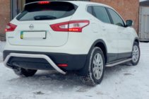 Nissan Qashqai 2014–2021 Aizmugurējais aizsargstienis AK007-1 (nerūsējošais tērauds) foto 5