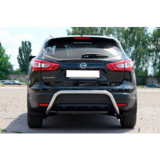 Aizmugurējais aizsargstienis AK007-1 (nerūsējošais tērauds) Nissan Qashqai 2014–2021 foto 2