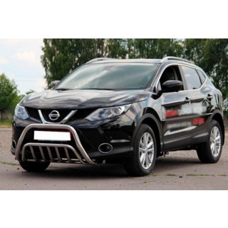 Priekšējais aizsargstienis WT002 (nerūsējošais tērauds) Nissan Qashqai 2014–2021 foto 2