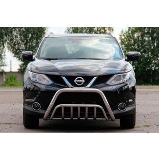 Priekšējais aizsargstienis WT002 (nerūsējošais tērauds) Nissan Qashqai 2014–2021 foto 1