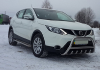 Nissan Qashqai 2014–2021 Priekšējais bullbar WT003 (nerūsējošais tērauds) foto 4