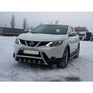 Priekšējais bullbar WT003 (nerūsējošais tērauds) Nissan Qashqai 2014–2021 foto 3