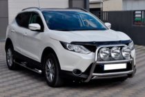 Nissan Qashqai 2014–2021 Priekšējais bullbārs WT018 (nerūsējošais tērauds) foto 1